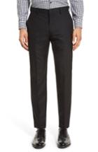 Men's J.crew Ludlow Flat Front Solid Wool Trousers X 30 - Black