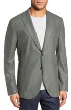 Men's Eleventy Classic Fit Wool Blend Blazer Us / 48 Eu R - Green