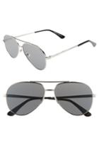 Men's Saint Laurent Classic 11 Zero 60mm Aviator Sunglasses - Silver