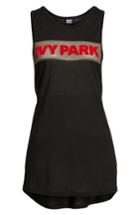 Women's Ivy Park Flocked Logo Tank - Black
