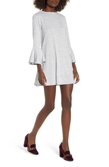 Women's Speechless Flare Cuff Sweater Dress - Grey