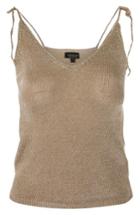 Women's Topshop Metallic Tie Knit Camisole