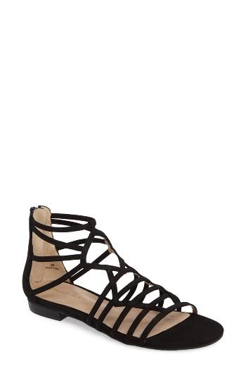 Women's Pelle Moda Brazil Strappy Sandal .5 M - Black