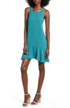 Women's Marc Jacobs Bicolor Lace Trim Silk Dress - Blue