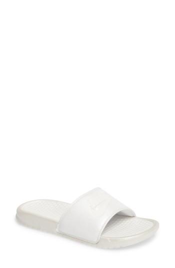 Women's Nike Benassi Slide Sandal M - White