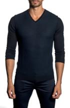Men's Jared Lang Trim Fit V-neck Sweater, Size - Blue
