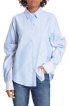 Women's Clu Colorblock Cotton Poplin Shirt - Blue