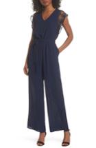 Women's 19 Cooper Lace Sleeve Jumpsuit - Blue
