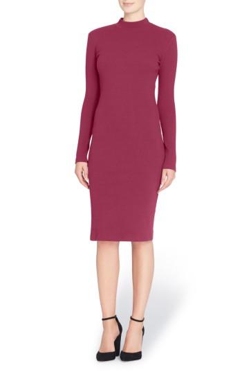 Women's Catherine Catherine Malandrino 'kristiana' Knit Midi Dress - Purple