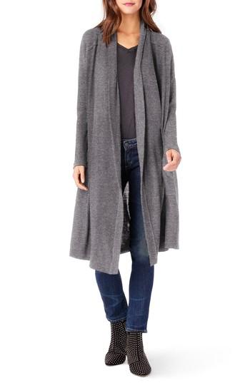 Women's Michael Stars Long Sleeve Shawl Collar Cardigan - Grey