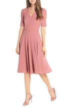 Women's Gal Meets Glam Collection Edith City Crepe Fit & Flare Dress (similar To 14w) - Pink