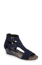 Women's Donald J Pliner Eden Ii Wedge Sandal M - Blue