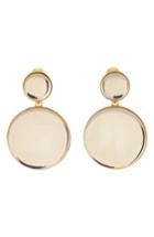 Women's Oscar De La Renta Bold Resin Mirror Drop Clip-on Earrings