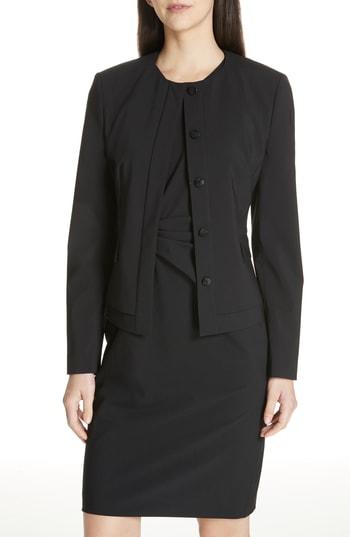 Women's Boss Jasyma Tropical Stretch Wool Jacket - Black