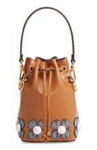 Fendi Mon Tresor Embellished Leather Bucket Bag -