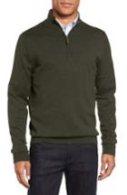 Men's Nordstrom Men's Shop Half Zip Cotton & Cashmere Pullover - Green