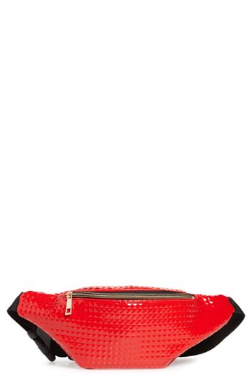 Jane & Berry Geo Embossed Belt Bag - Red