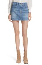Women's Frame Le Mini Blind Stitch Denim Skirt