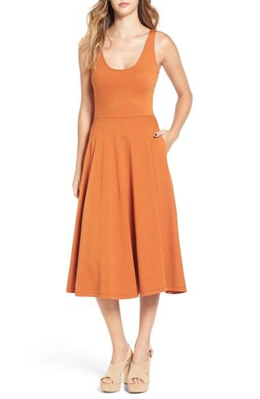 Women's Leith Stretch Knit Midi Dress - Brown