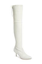 Women's Stuart Weitzman Tiemodel Over The Knee Stretch Boot M - White