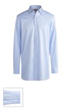 Men's John W. Nordstrom Made To Measure Extra Trim Fit Spread Collar Solid Dress Shirt - 33 - Blue