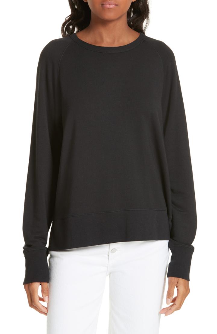 Women's Rag & Bone Athletic Pullover, Size - Black