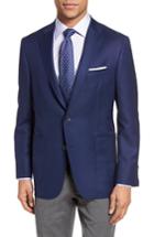 Men's Hickey Freeman Beacon Global Guardian Classic Fit Wool Blazer L - Blue