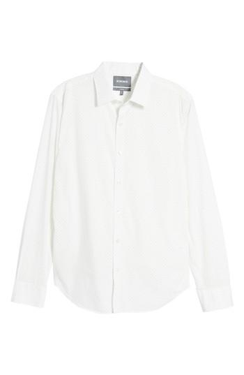 Men's Bonobos Unbutton Down 2.0 Slim Fit Dot Sport Shirt S - White