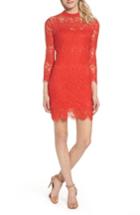 Women's Julia Jordan Lace Sheath Dress - Red