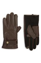 Men's Polo Ralph Lauren Quilted Leather Gloves - Brown