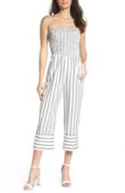 Women's Ali & Jay Get In The Grove Stripe Strapless Jumpsuit - White