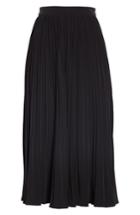 Women's Co Essentials Pleated Midi Skirt - Black