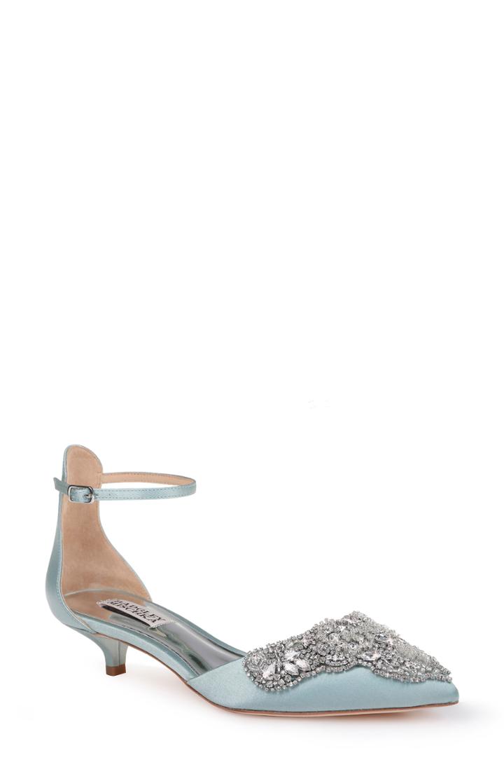 Women's Badgley Mischka Fiana Ankle Strap Pump .5 M - Blue