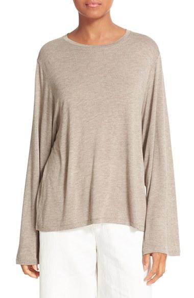 Women's Vince Full Sleeve Crewneck Top - Beige