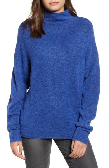 Women's Leith Cozy Mock Neck Sweater, Size - Blue