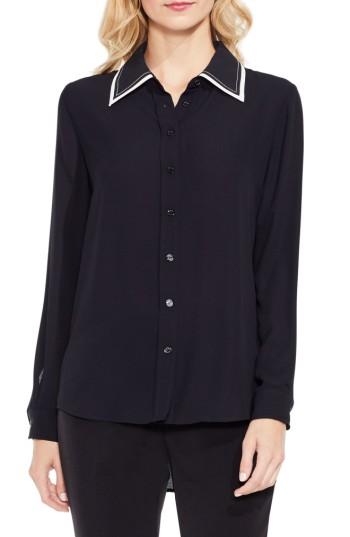 Women's Vince Camuto Long Sleeve Button Down Blouse - Black