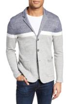 Men's Eleventy Colorblock Sweater Jacket - Grey