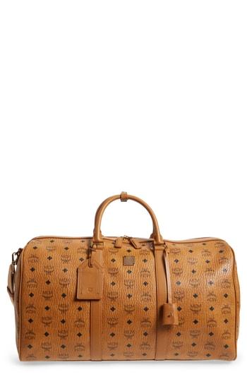 Mcm Large Voyager Visetos Duffel Bag -