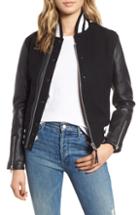 Women's Schott Nyc Moto Varsity Jacket - Black