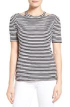 Women's Michael Michael Kors Stripe Detached Neck Tee