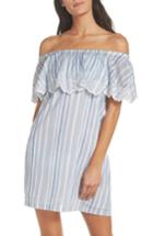 Women's Pilyq Penelope Embroidered Cover-up Dress /small - Blue