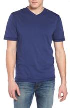 Men's True Grit Cross Raw Seam V-neck T-shirt - Blue