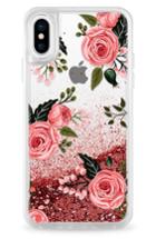 Casetify Pink Glitter Flowers Iphone X Case - Pink