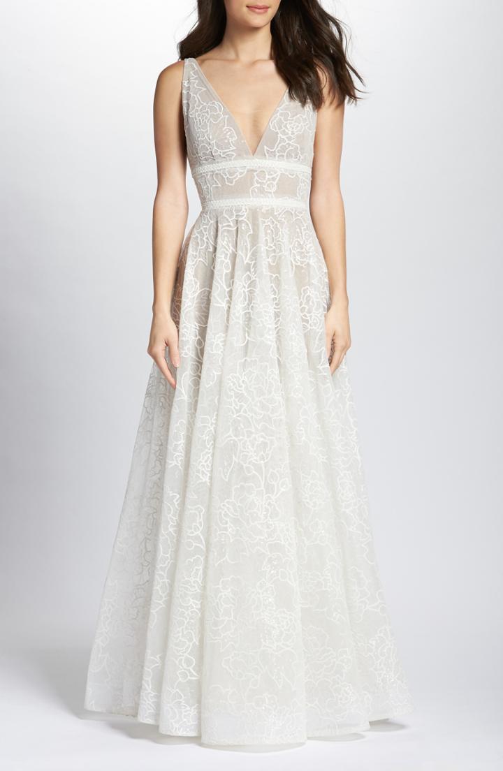 Women's Bronx And Banco Emily Floral Tulle A-line Gown