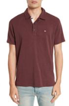 Men's Rag & Bone Standard Issue Slub Jersey Polo, Size - Burgundy
