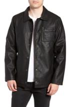 Men's Members Only Logo Embossed Faux Leather Jacket - Black