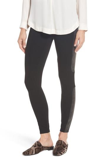 Women's Spanx Faux Leather Panel Ponte Leggings
