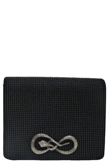 Whiting & Davis Serpent Seville Mesh Clutch - Black