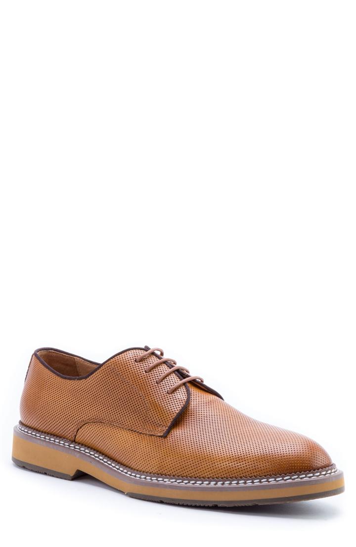 Men's Zanzara Monticello Perforated Plain Toe Derby .5 M - Brown