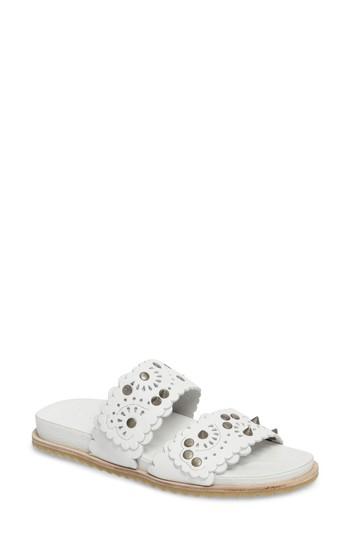 Women's Free People Spellbound Embellished Slide Sandal Us / 36eu - White